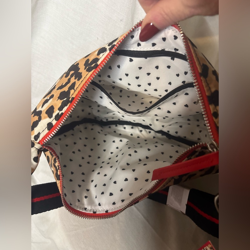 Brighton Spotted Love Swing Bag Leopard Print /W/ Red Accents & Silver Hdwr NEW - Picture 13 of 13